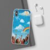 whimsical rainbow clouds phone case — cute kids sky illustration