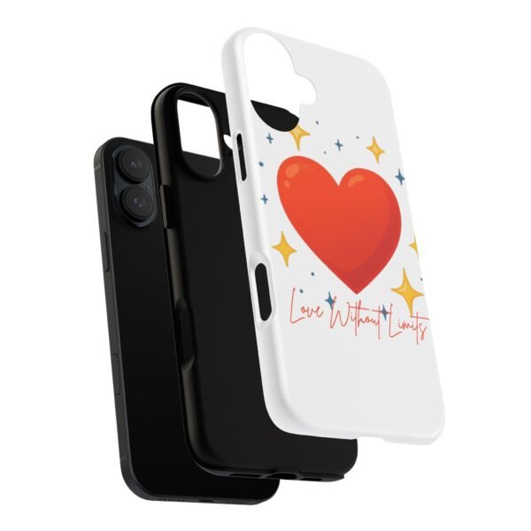 heart sparkle phone case – “love without limits” protective cover