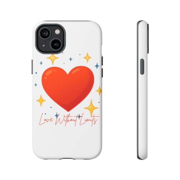 heart sparkle phone case – “love without limits” protective cover