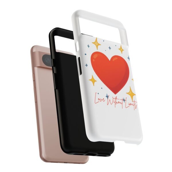 heart sparkle phone case – “love without limits” protective cover