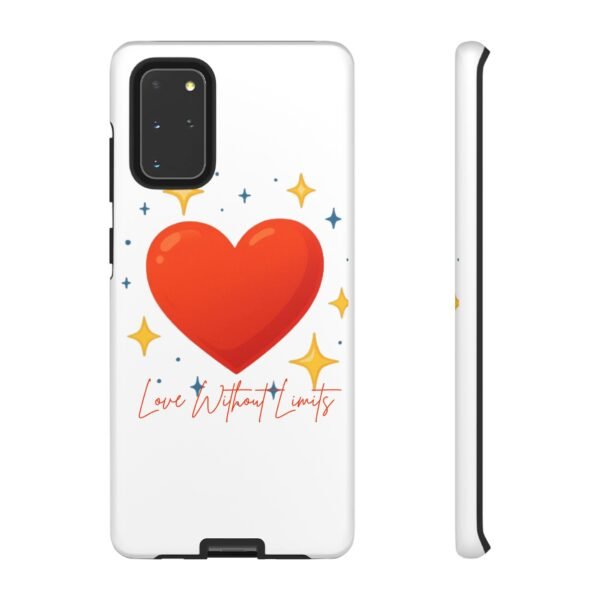 heart sparkle phone case – “love without limits” protective cover