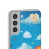 whimsical rainbow clouds phone case — cute kids sky illustration
