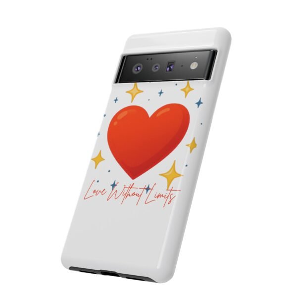 heart sparkle phone case – “love without limits” protective cover