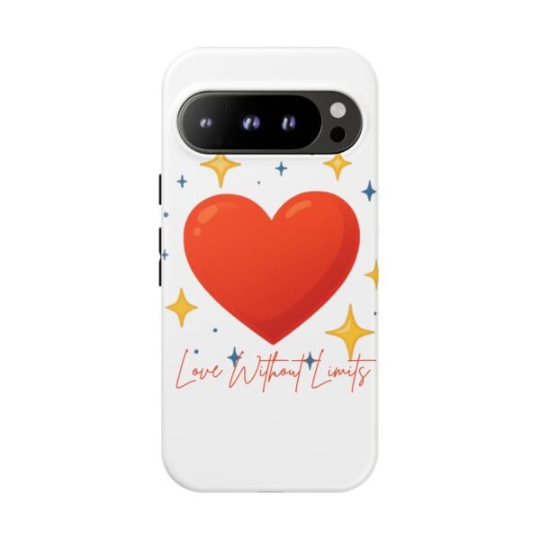 heart sparkle phone case – “love without limits” protective cover