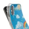 whimsical rainbow clouds phone case — cute kids sky illustration