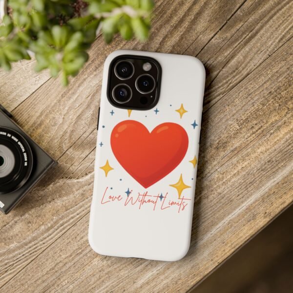 heart sparkle phone case – “love without limits” protective cover