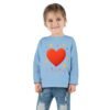 toddler long sleeve tee — sparkling red heart kids shirt (valentine’s gift)
