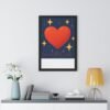 framed poster — "love without limits" heart wall art