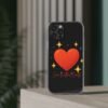 clear impact phone case — red heart & “love without limits” design
