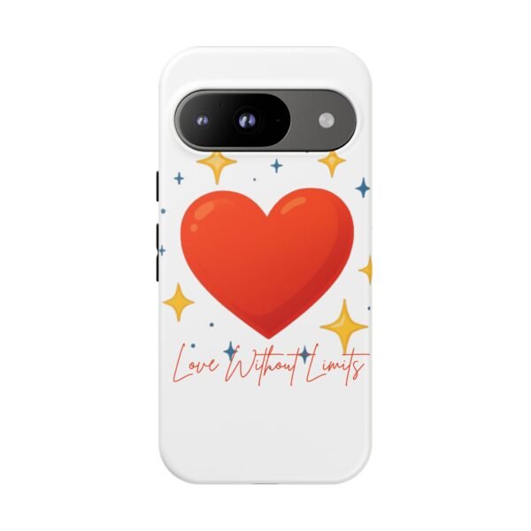 heart sparkle phone case – “love without limits” protective cover