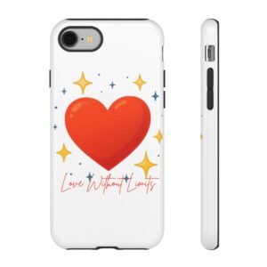 heart sparkle phone case – “love without limits” protective cover