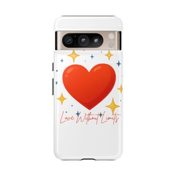 heart sparkle phone case – “love without limits” protective cover