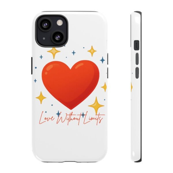 heart sparkle phone case – “love without limits” protective cover