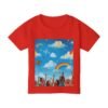 toddler t‑shirt — painting the cloud rainbow kids graphic tee