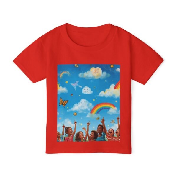 toddler t‑shirt — painting the cloud rainbow kids graphic tee