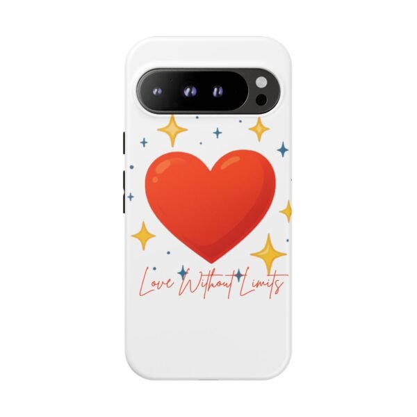 heart sparkle phone case – “love without limits” protective cover