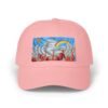 dad cap — colorful festival art rainbow & crowd embroidered hat dad cap — colorful festival art rainbow & crowd embroidered hat