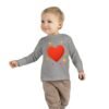 toddler long sleeve tee — sparkling red heart kids shirt (valentine’s gift)