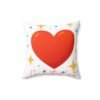 heart sparkle throw pillow — "love without limits" decorative cushion