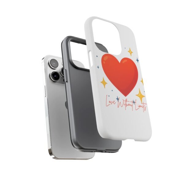 heart sparkle phone case – “love without limits” protective cover