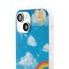 whimsical rainbow clouds phone case — cute kids sky illustration