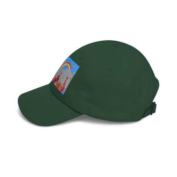 dad cap — colorful festival art rainbow & crowd embroidered hat