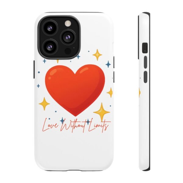 heart sparkle phone case – “love without limits” protective cover
