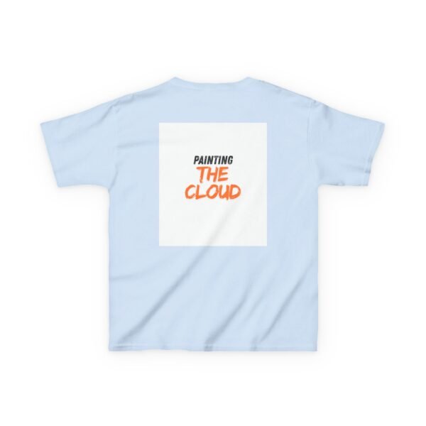 kids tee — joyful rainbow cloud design (“painting the cloud”)