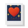 framed poster — "love without limits" heart wall art