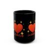 heart pixel art mug — red heart with sparkles coffee cup