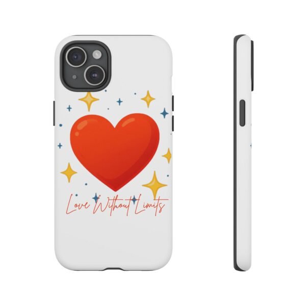 heart sparkle phone case – “love without limits” protective cover