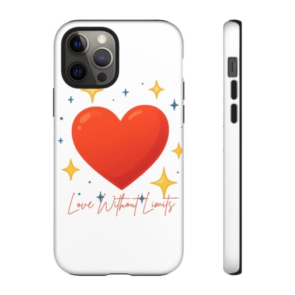 heart sparkle phone case – “love without limits” protective cover