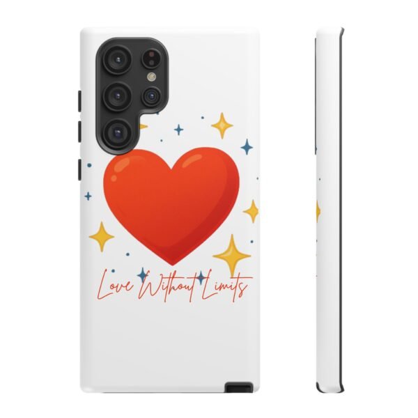 heart sparkle phone case – “love without limits” protective cover