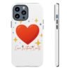 heart sparkle phone case – “love without limits” protective cover