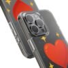 clear impact phone case — red heart & “love without limits” design