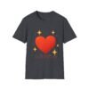 heart graphic t shirt — "love is the answer, always" valentine tee