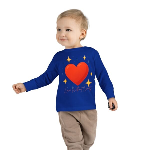 toddler long sleeve tee — sparkling red heart kids shirt (valentine’s gift)