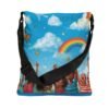 adjustable tote bag — rainbow kids cloud print shoulder bag