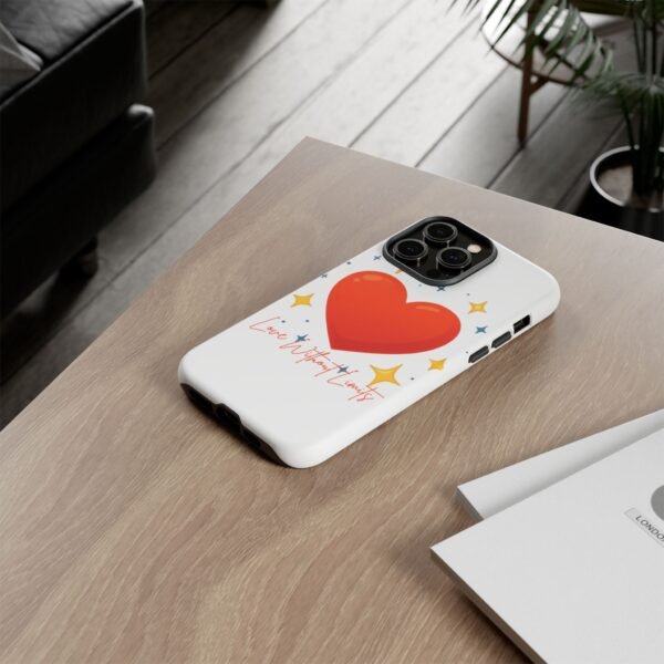 heart sparkle phone case – “love without limits” protective cover