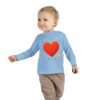 toddler long sleeve tee — sparkling red heart kids shirt (valentine’s gift)