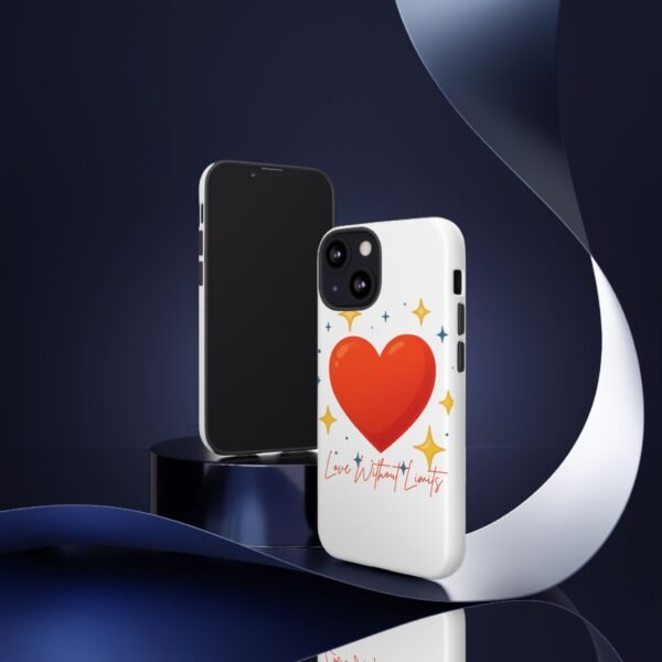 heart sparkle phone case – “love without limits” protective cover