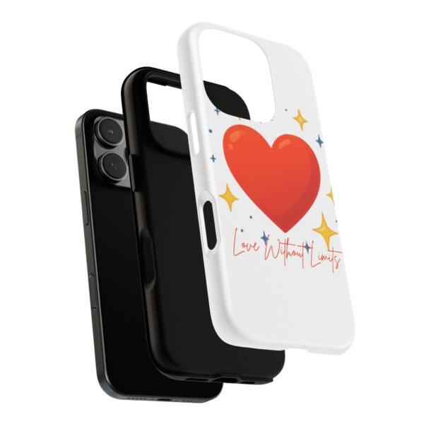heart sparkle phone case – “love without limits” protective cover