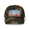 dad cap — colorful festival art rainbow & crowd embroidered hat dad cap — colorful festival art rainbow & crowd embroidered hat