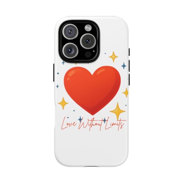 heart sparkle phone case – “love without limits” protective cover