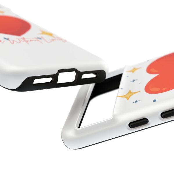 heart sparkle phone case – “love without limits” protective cover