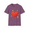 heart graphic t shirt — "love is the answer, always" valentine tee