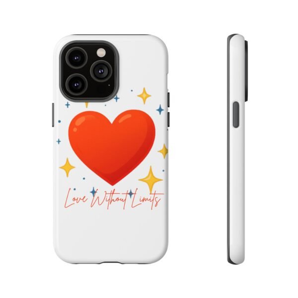 heart sparkle phone case – “love without limits” protective cover