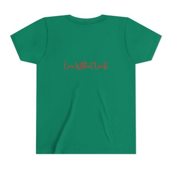 youth tee — 'love without limits' heart graphic kids t shirt