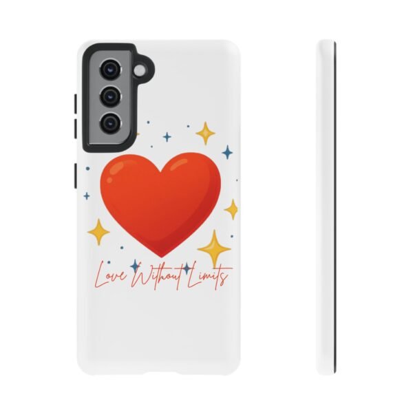 heart sparkle phone case – “love without limits” protective cover