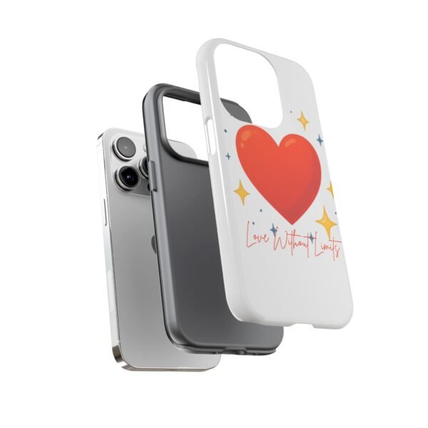 heart sparkle phone case – “love without limits” protective cover